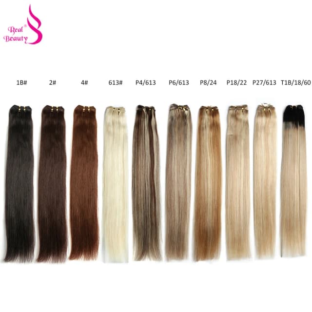 Echte Schoonheid Platina Blond Menselijk Haar Bundel Braziliaanse Steil Haar Weave Bundels Hoge Verhouding Remy Hair Extensions Bruin #4 75Cm