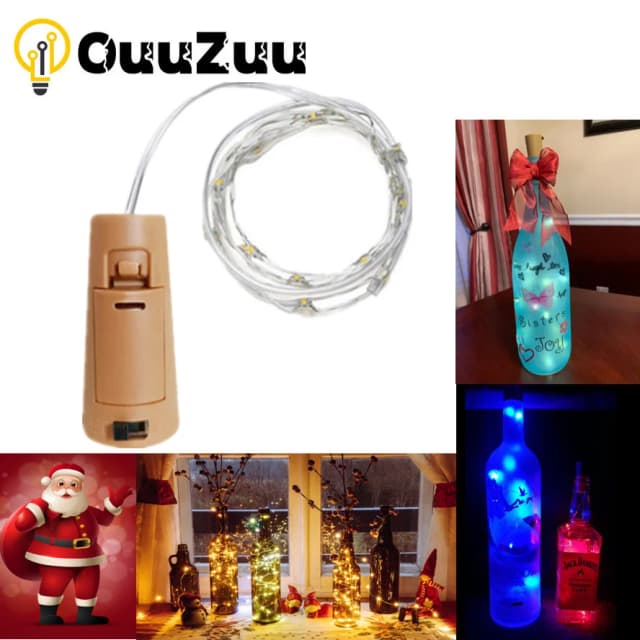 1M/2M/3M Wijnkurk LED Batterij Verlichting Snaren Fles Verlichting voor Feest Bruiloft Kerst Halloween Bar Decor Creatieve Verlichting