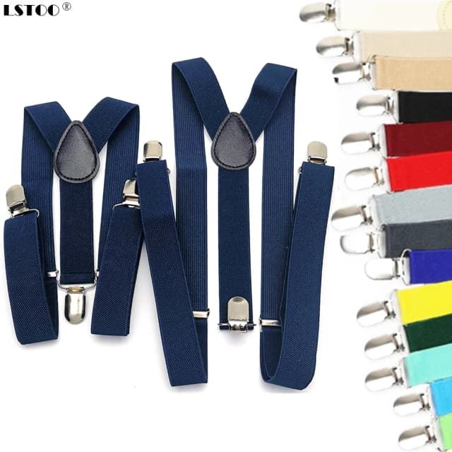 Ouder-kinderen Marineblauw Koffie Paarse Kleur Bretels Heren Dames Jongens Meisjes Elastisch Verstelbare Kinderbeugels Unisex Accessoires