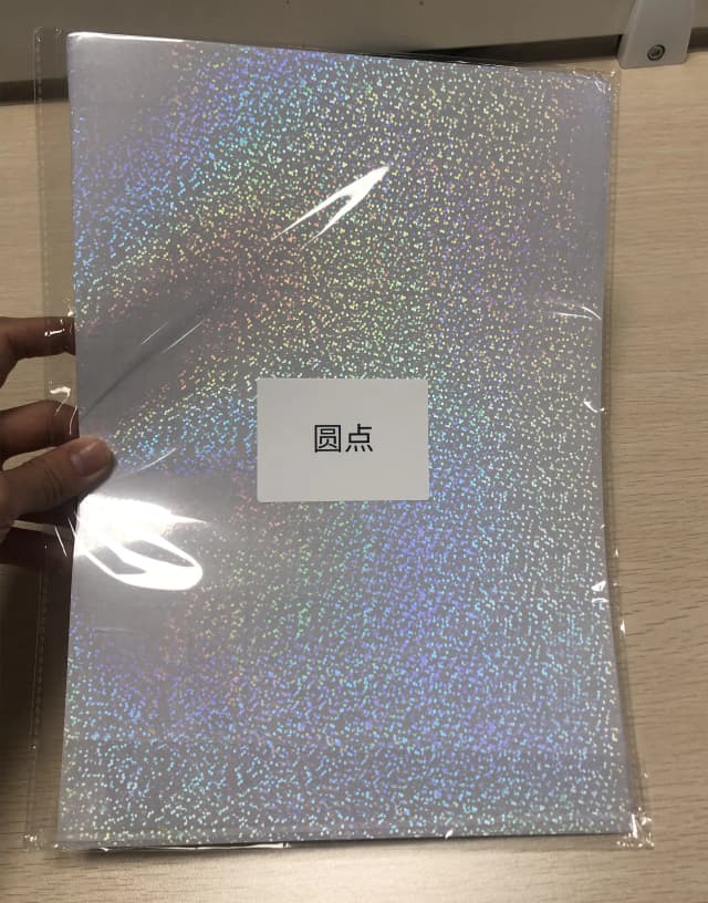 10 Vellen Hologram Meteor Patroon/Glas Shatter Patroon Koud Lamineren Film Vellen Shiny Dots Diy Pakket Kleur Card Photo film