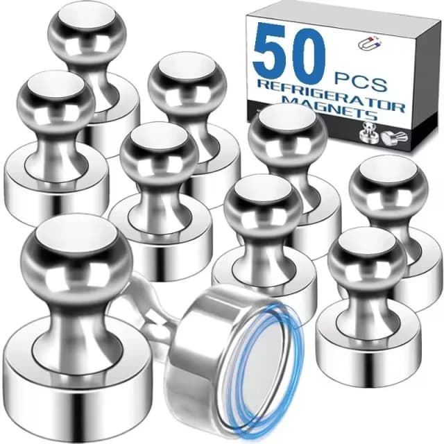 50/1 Stuks Metalen Sterke Magnetische Pushpins Magneten Pin Whiteboard Koelkast Punaise Power Magneet Vellen Push Pins Voor Kantoor school