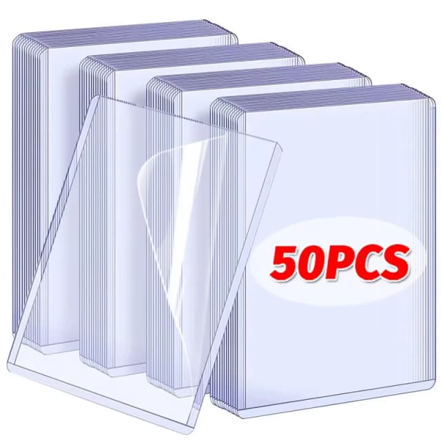1/25/50 Stuks Transparante Koreaanse Kpop Kaarthoes met Beschermfolie Duidelijke Kaarthouder Idol Foto Game Kaarthouders Cover