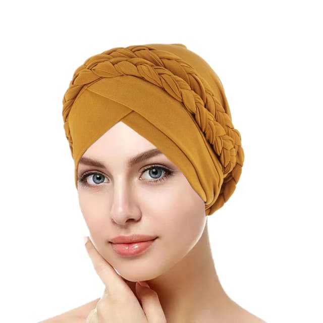 Boheemse Stijl Handgemaakte Gevlochten Tulband Cross Bandana Slouchy Hoed Voor Vrouwen Moslim Hijab Islamitische Hoofd Wrap Haaruitval Chemo Cap