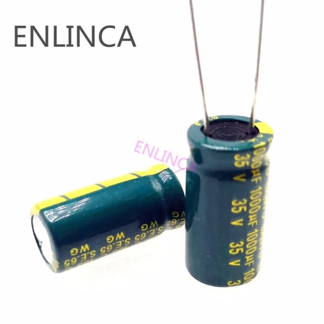 10 stks/partij Lage ESR/Impedantie hoge frequentie 25 V 35 v 50 v 1000 UF aluminium elektrolytische condensator Tolerantie 20%