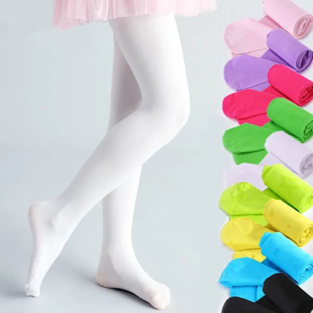 Zomer Lente Snoep Kleur Kinderen Panty Ballet Dans Panty voor Meisjes Kous Kinderen Fluwelen Effen Witte Panty