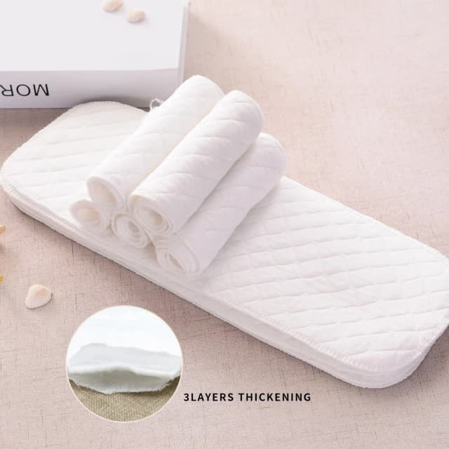 B caton 10 pcs/5 pcs Baby Herbruikbare Luiers Wasbare Ecologische Luiers Inserts Katoenen Doek Luiers voor Kinderen ademend