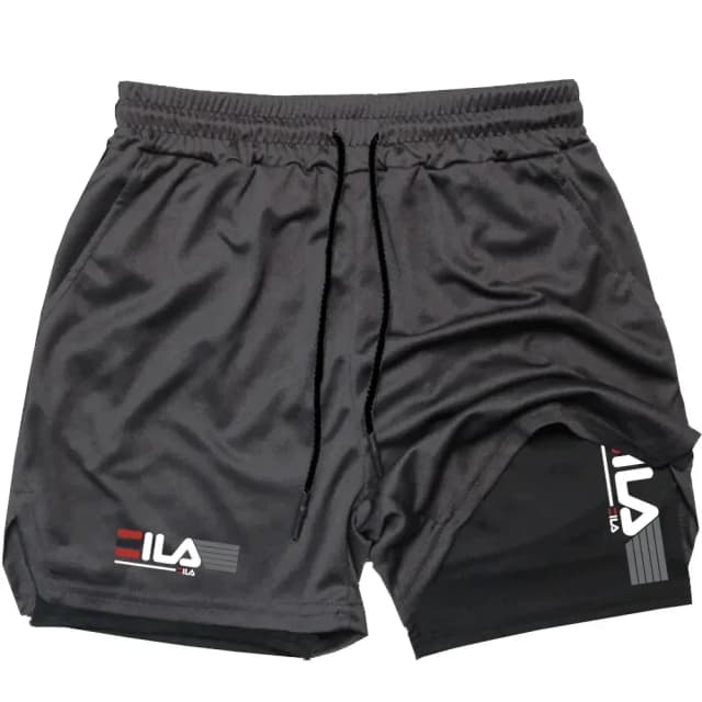 Twee-in-één sportshorts voor heren Ademend Informeel Sneldrogend Dubbellaags shorts Zomer Hardlopen Sportkleding Bodems M-3XL