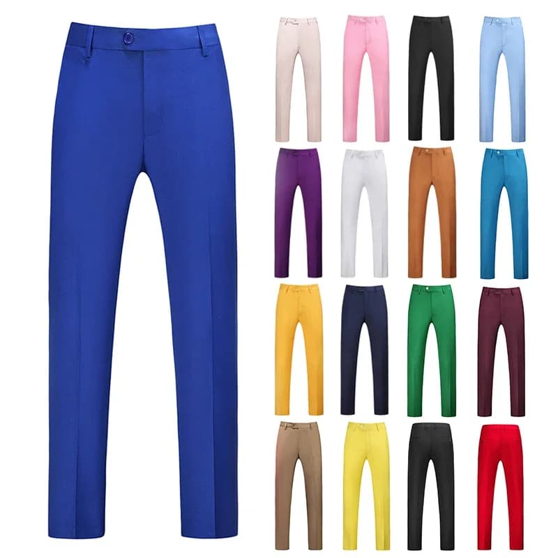 Mannen Jurk Broek Effen Kleur Slim Fit Business Casual Kantoor Bruiloft Formele Broek Hoge Kwaliteit Heren Kleding Pak Broek 29-40