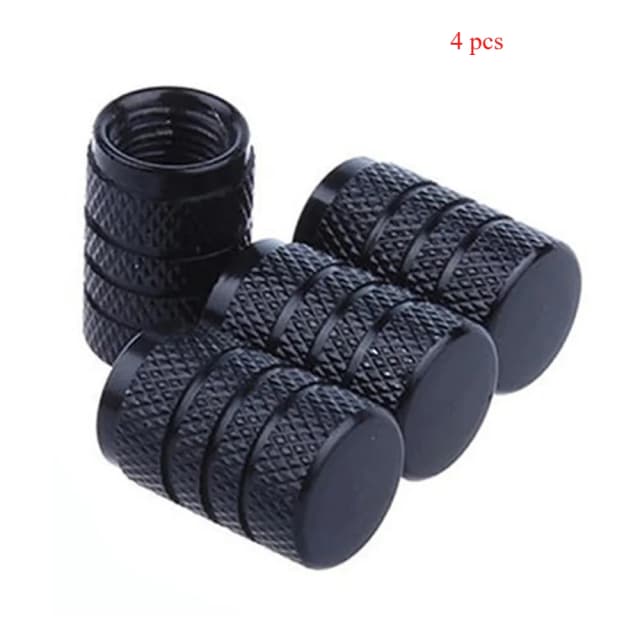 4 stks Opruwen Stijl Ventieldopjes Aluminium Zilver Auto Fiets Wiel Stem Air Ventieldopjes Bandenspanning Cap Accessoire