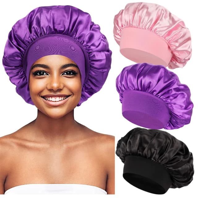Brede rand hoge elastische hoofdband dames droog haar hoed schoonheid haarverzorging hoed satijnen slaapmuts