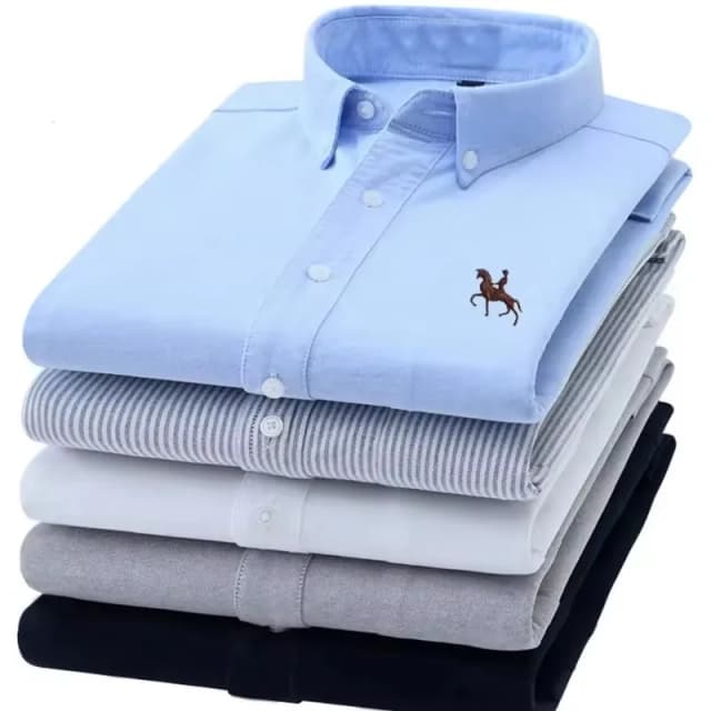 Plus 5XL 6XL Heren Oxford Shirts 100% Katoen Lente Lange Mouw Casual Zakelijk Formeel Overhemd Regular Fit Sociale Man kleding