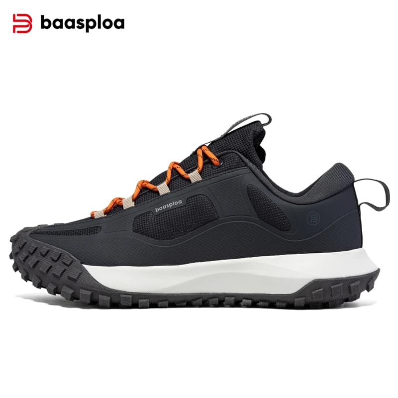 Baasploa Wandelschoenen Heren Outdoor Waterdicht Kamperen Bestand Antislip Sneakers Mannelijke Casual Lichtgewicht Wandelschoenen met veters
