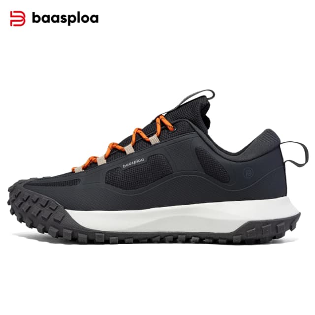 Baasploa Wandelschoenen Heren Outdoor Waterdicht Kamperen Bestand Antislip Sneakers Mannelijke Casual Lichtgewicht Wandelschoenen met veters