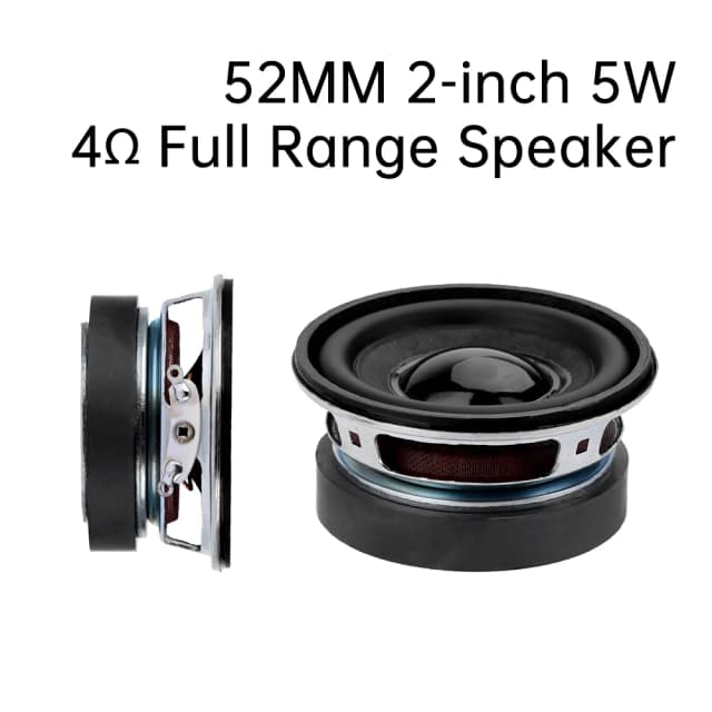 52MM 2-inch 5W 4-ohm luidspreker met volledige frequentie Circulaire kleine audioversterker Luidspreker 0. 25~ 20KHz