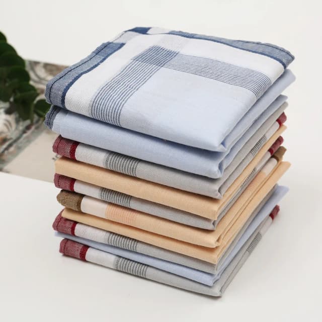 3/6/12 Stuks Zakdoek Puur Katoen Zweet Afvegen Vierkante Handdoek Antiek Ouderwets Klassiek Nostalgisch Zweetabsorberend Dun