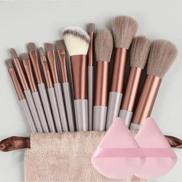 13-make-upborstels met tas Sneldrogend Ultrazacht Beauty Tools Draagbare make-upborstelset