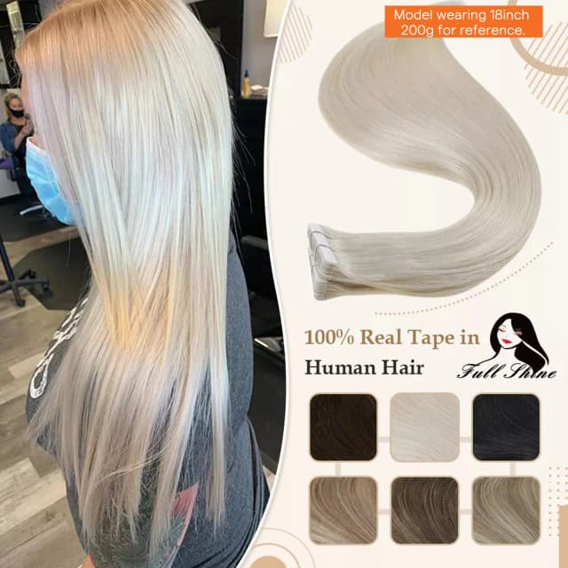Volledige Glans Tape In 100% Remy Menselijk Haar Steil Dubbelzijdig Blond Comfortabele Zijdeachtige Natuurlijke Tape ins Voor Vrouwen