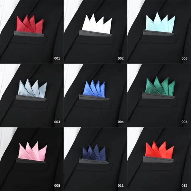 Heren zakhanddoek zakelijke accessoires pak bruiloft bruidegom effen kleur vierkante handdoek zakdoek borst