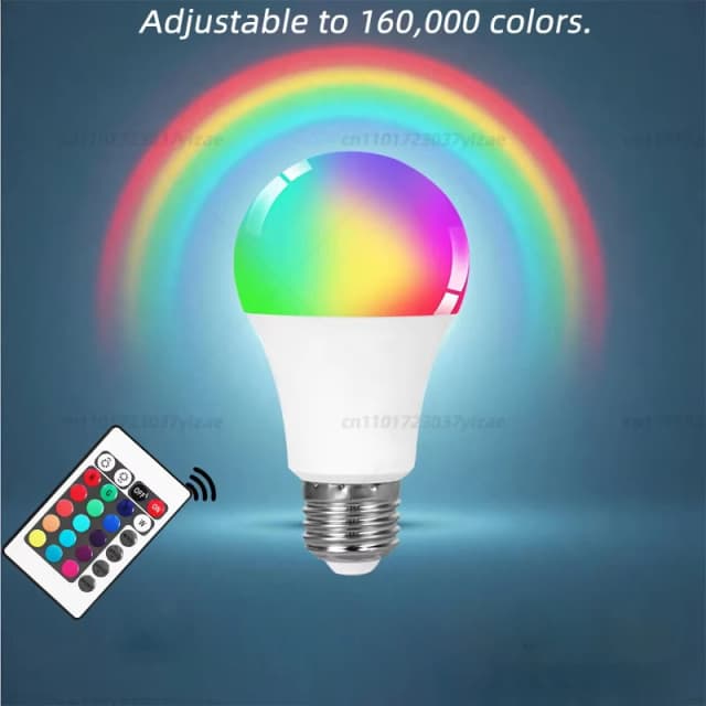 E27 RGB LED-lamp 220V met IR-afstandsbediening Kleurveranderende veelkleurige + witte lamp Spotlight voor slaapkamerfeest Home Decor