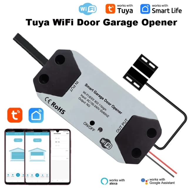 Tuya WiFi-schakelaar Garagedeurcontroller Slimme deuropener Werk met Alexa Google Home Smart Life Tuya APP-bediening Geen hub vereist