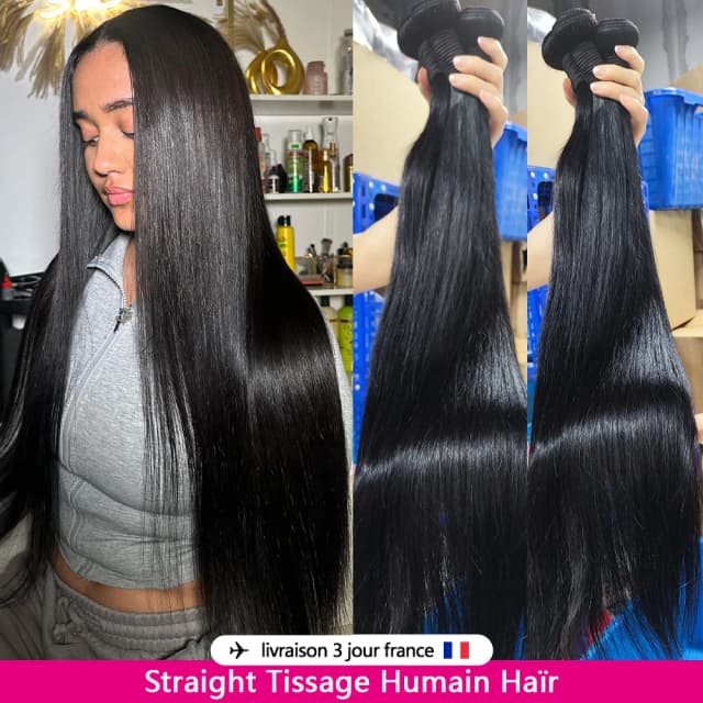 12A Straight Human Hair Bundles 26 26 26 Inch Bundles 100% Human Hair Brazilian Weave Bundles Raw Hair 100% Human Hair On Sale Clearance YOCYTU Ali Express Human Hair Bundles Delivery 3 Days France