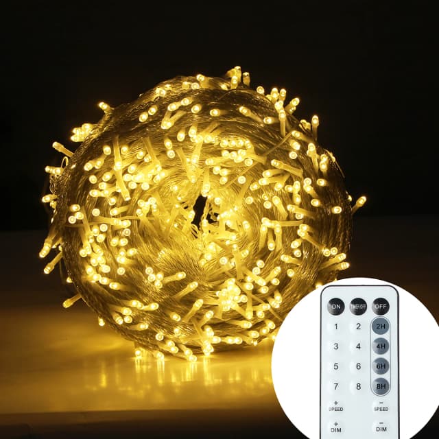20M-100M 800LEDs Afstandsbediening Outdoor LED String Fairy Kerstverlichting Voor Garland Wedding Party Vakantie tuin Lampen Vakantie Decor