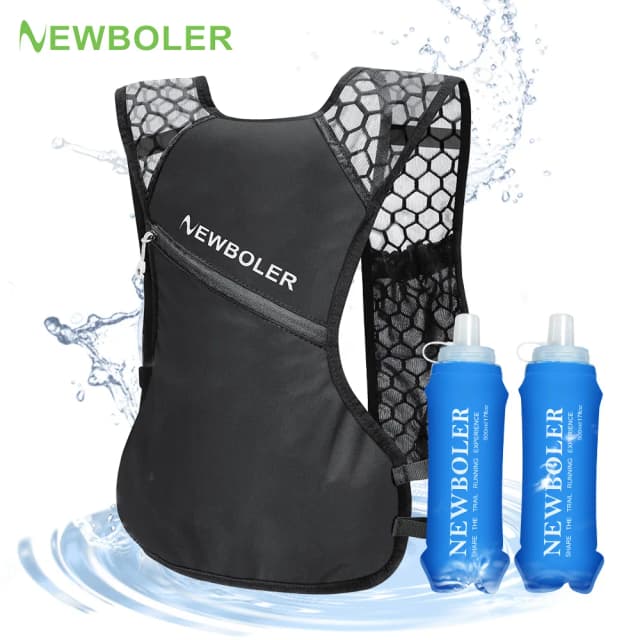 NEWBOLER Ademend drinkvest Trail Running-rugzakken Lichtgewicht Run Marathon-rugzak Fietsen Klimtas