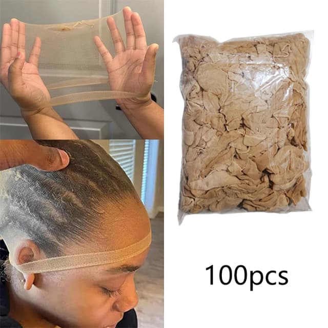 Groothandel HD Pruik Caps Hoge kwaliteit Transparant HD Haarnetjes Weave Nylon Rekbare Kant Voor Pruik Cap voor Dames Heren Lichtbruin