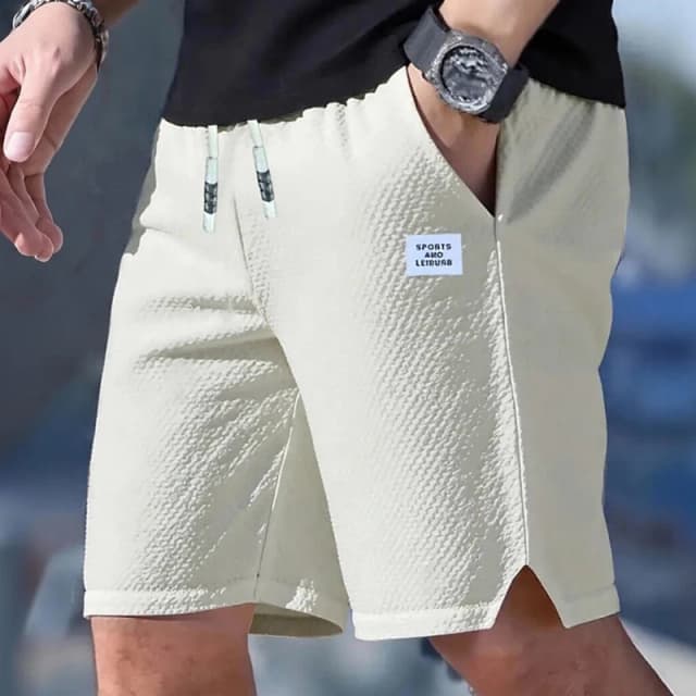 Herenshorts, casual herenbroeken, strandshorts voor heren, sportshorts voor heren, nieuwe modieuze textuurstof, ademende broeken, geschikt voor dagelijkse vrijetijdskleding en sport