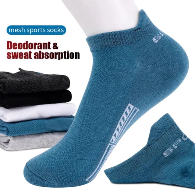 5 paar herensokken van hoge kwaliteit dames laag uitgesneden enkelsokken met ronde hals sport mesh ademend zomer herfst heren bootsokken