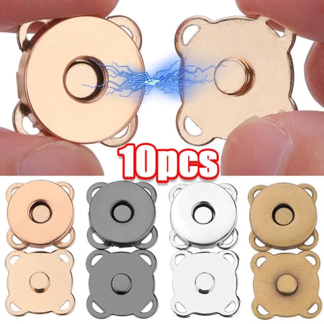 1/10Sets Magnetische Drukknoop Metalen Onzichtbare Naai Knop Lock Sluitingen Bevestigingsmiddelen voor Portemonnee Tassen Kleding Craft DIY accessoires