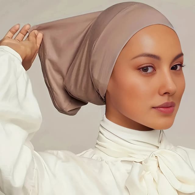 2024 Nieuwe Eenvoudige Monochrome Tulband Undercap Casual Veelzijdige Elastische Modale Hijab Cap Outdoor Ademende Innerlijke Hijaabs Cap