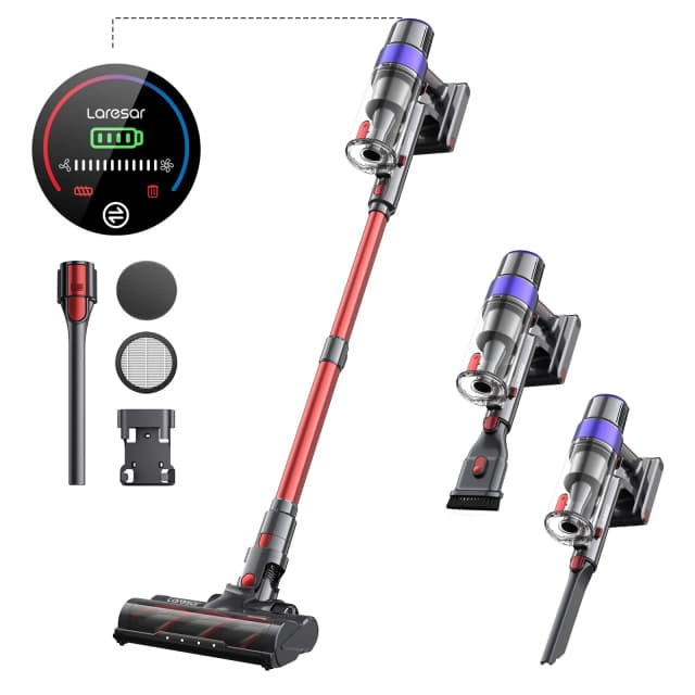 LARESAR 48Kpa 500W draadloze stofzuiger Elite 8 auto 60 minuten huishoudapparaat draadloze verwijderbare batterij NIEUWE borstelloze motor