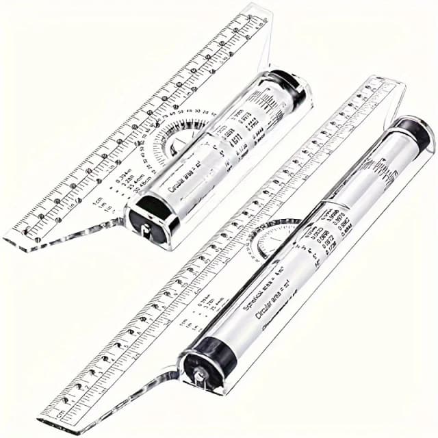 2 Stuks Plastic Liniaal Tekening Roller Liniaal Parallel Multifunctioneel Tekening Ontwerp Gebruikt voor Meting Opstellen Scholen Kantoren