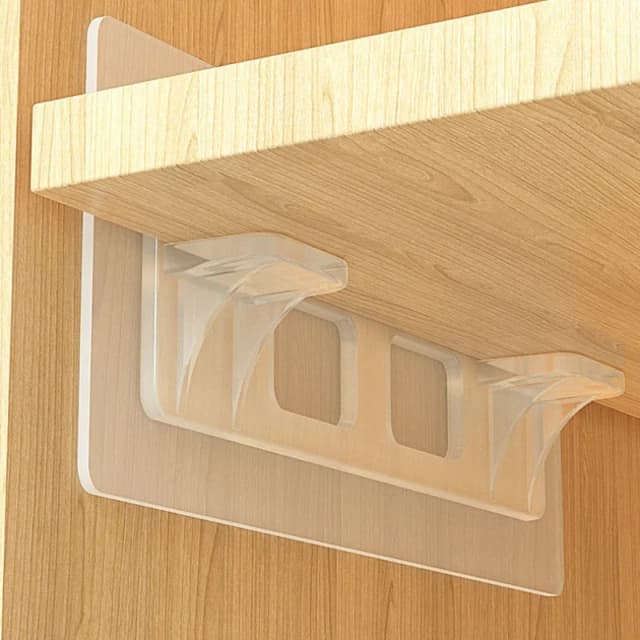 6/12 Stuks Garderobe Divider Beugels Niet-markerende Kleverige Keukenkast Divider Beugels Anti-Side Slip Layer ondersteuning Beugels