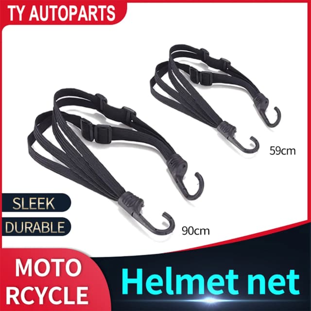 SEAMETAL Motor Achterbank Helm Strips Elastisch Touw Motorhelm Vaste Riem Aanpassing Fix Touw Goederen Riem 60 cm/90 cm