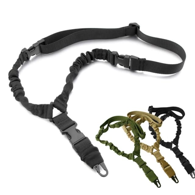 Tactical Gun Sling Militair Schieten Verstelbare 3 Punts Bungee Airsoft Geweer Vastbindriem Jacht Wandelaccessoires