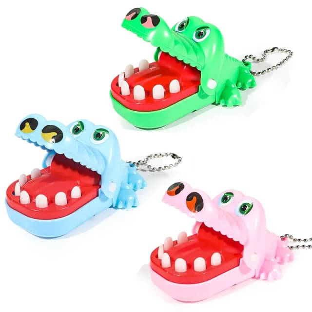 Krokodil Tanden Speelgoed Bijten Vinger Tandarts Games Interactieve Alligator Familie Party Speelgoed Creatieve Niet-giftige Sleutelhanger voor Kinderen