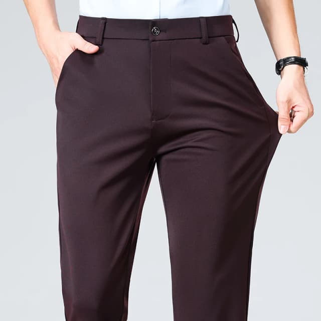 Zomer Herfst Dunne Broek Mannen Formele Rokkostuum Broek Werkbroek Kwaliteit Business Casual Broek Zwart Wijnrood Lange Broek