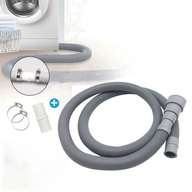 70/150/200 Cm Afvoerpijp Wasmachine Vaatwasser Afvoer Afval Slang Verlengpijp Met Slangklemmen set Wasmachine Accessoires