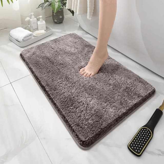 2 STKS Zachte Comfortabele Dikke Pluche Vloermat, Badkamer Vloerkleed, Slaapkamer Tapijt, Woonkamer Mat, Wateropname Antislip