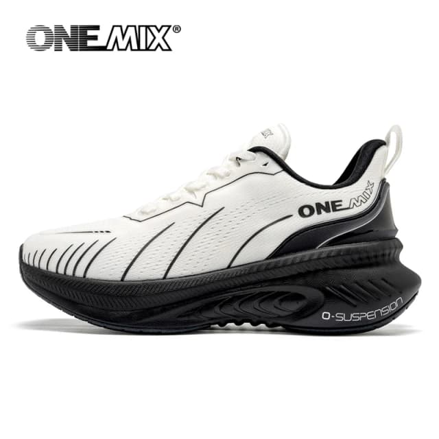 ONEMIX Nieuwe Demping Loopschoenen Voor Mannen Geschikt Zware Lopers Lace Up Sport Vrouwen Antislip Outdoor Atletische Mannelijke Sneakers
