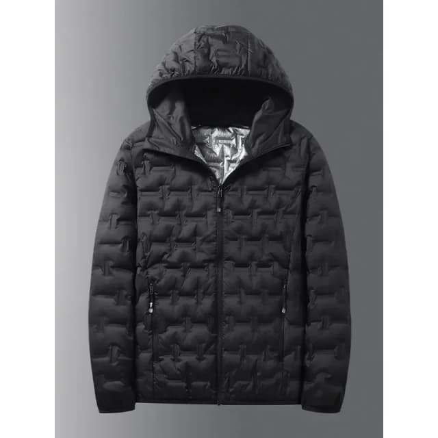 Winter Wit Donsjack Heren Grafeen Zelfopwarming Winddicht Geplooide Pufferjassen Met Capuchon Casual Warme Donsjassen Mannelijke Kleding