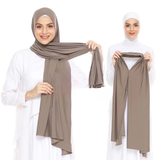 Premium Jersey Instant Hijab Goede Stitch Rekbare Jersey Sjaal Maleisië Wraps Effen Moslim Tulband Hoofdband Sjaals Leverancier