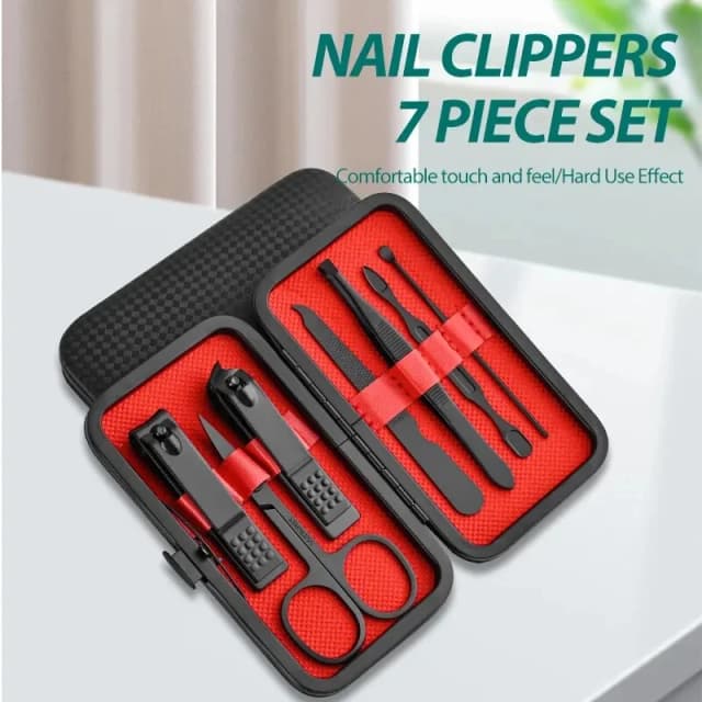 Thuis Nagelknipper 7-delige Set Grote Opening Manicure Tool Unisex Mini Compact Geschenk Wenkbrauw Clip Pincet