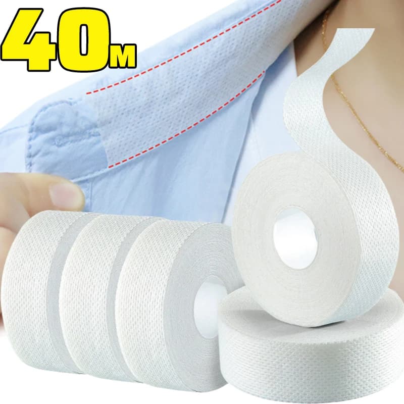 8/40M Wegwerp Zelfklevende Kraag Stickers Vrouwen Mannen Hoed Kraag Neck Liners Pads Clear Tape absorberend Zweet-Verwijderen