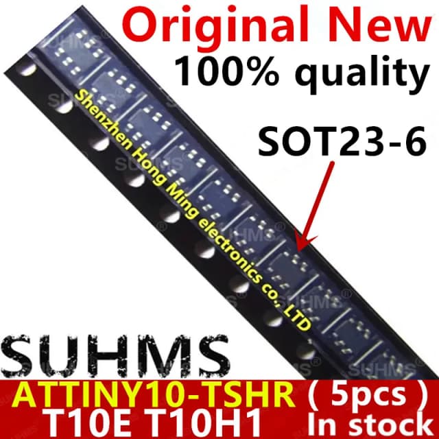 (5-10 stuk) 100% Nieuwe ATTINY10-TSHR ATTINY10 T10E T10H1 sot23-6