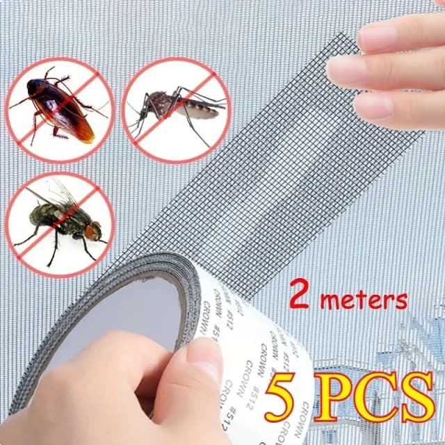 1ps Eenvoudig aan te brengen waterdichte raamschermreparatietape – Houd muggen uit met onze anti-insecten, zelfklevende mesh-patch