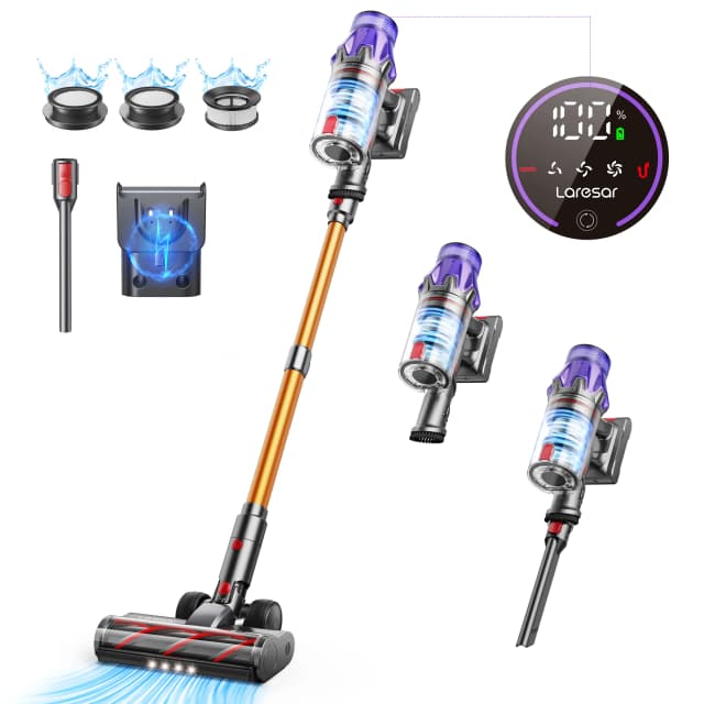 Laresar V7 500W 50KPA Zuigkracht Draadloze Stofzuiger Handheld smart Huishoudapparaat Verwijderbare Batterij Stofbeker