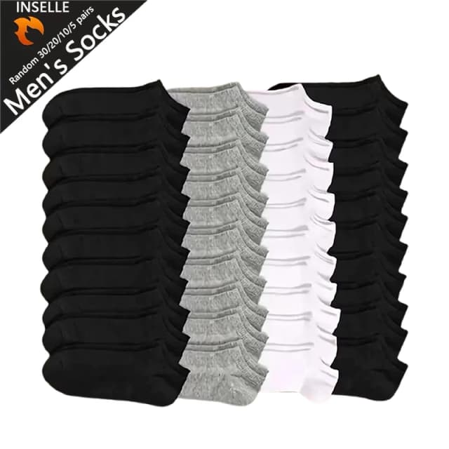 10 paar dames/heren bootsokken onzichtbare laag uitgesneden siliconen antislip zomer no-show enkelsokken effen kleur casual ademend